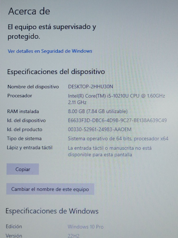 LAPTOP HP PROBOOK 440 67 I5 10 GEN  RAM 8GB 256GB M2 - Image 6